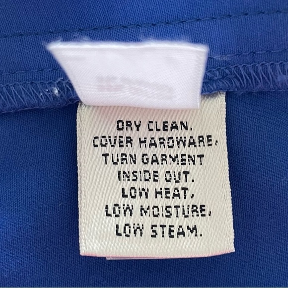 St. John Cobalt Blue Flat Waist Cotton Stretch Capri Cropped Pants Size 4 - Picture 7 of 8